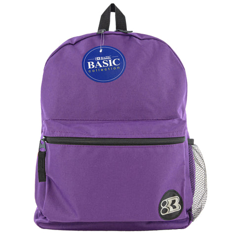 Basic Backpack 16" Purple, Pack of 2