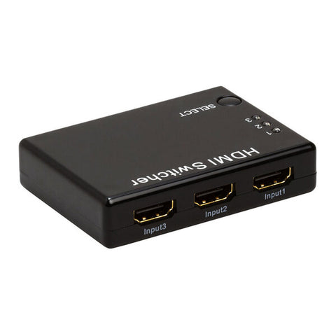 115-N Cmple - 3 Port High Speed HDMI Switch 3-in-1 out (3x1), 3D, Full HD 4K @30Hz with Remote, IR Extender Receiver