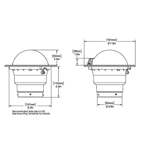 Ritchie SS-5000 SuperSport Compass - Flush Mount - Black