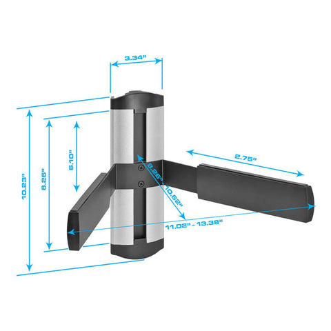 1084-N Cmple - Universal Adjustable AV Shelf Wall Mount for DVD Players/Cable Boxes/Games Consoles/TV Accessories - 1 Shelf