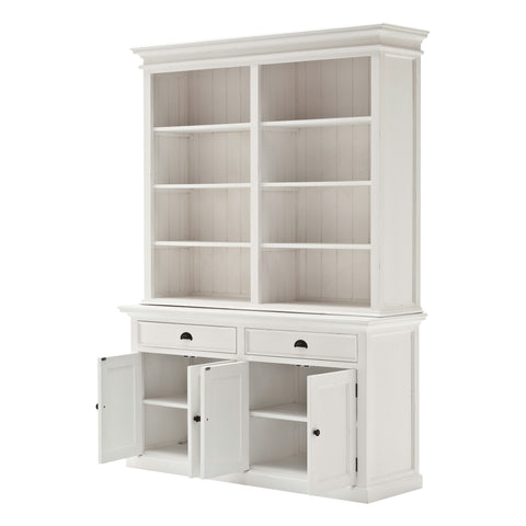 Classic White Hutch Bookcase Unit