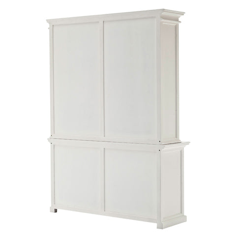 Classic White Hutch Bookcase Unit