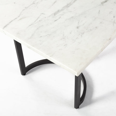 Modern Marble and Metal Dining Table