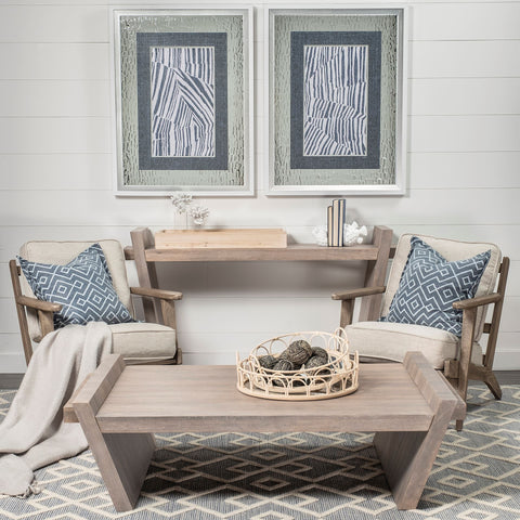 Square Solid Wood Top And Base Coffee Table