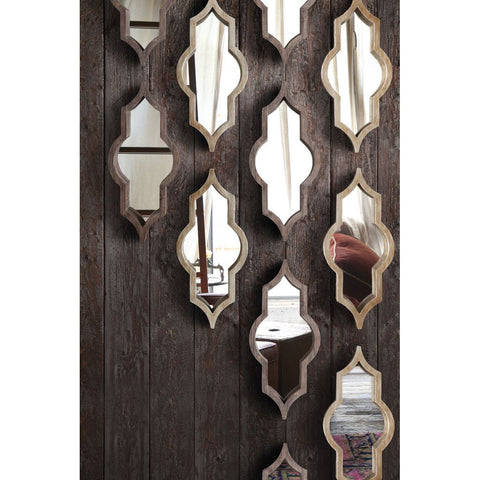 Brown Wood Frame Wall Mirror