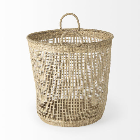 Set Of Three Round Wicker Storage Baskets