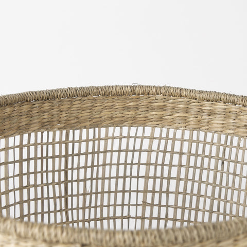 Set Of Three Round Wicker Storage Baskets