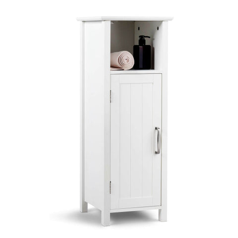 1-Door Freestanding Bathroom Cabinet with Open Shelf