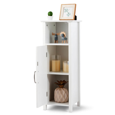 1-Door Freestanding Bathroom Cabinet with Open Shelf