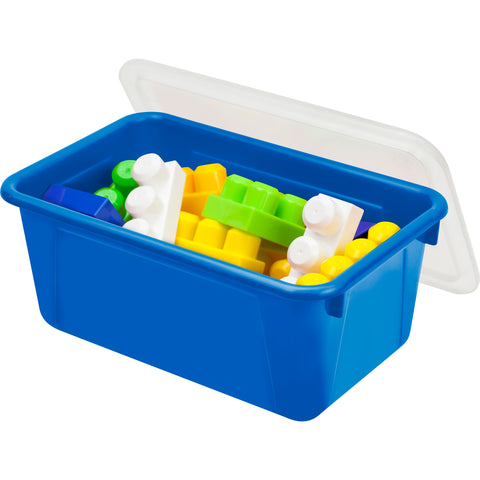 Small Cubby Bin with Cover, Classroom Blue