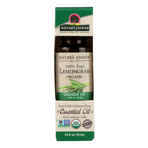 Nature's Answer - Organic Essential Oil - Lemongrass - 0.5 Oz.