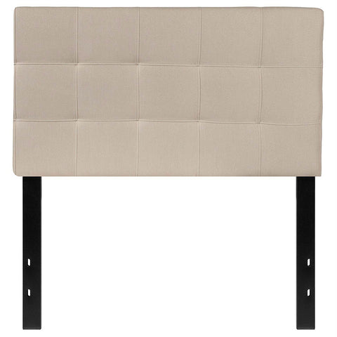 Twin size Modern Beige Taupe Fabric Upholstered Headboard