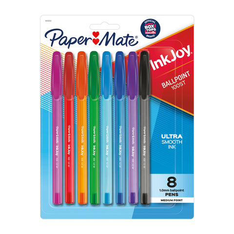 InkJoy 100ST Ballpoint Pens, Medium Point, Assorted Ink, 8 Per Pack, 6 Packs