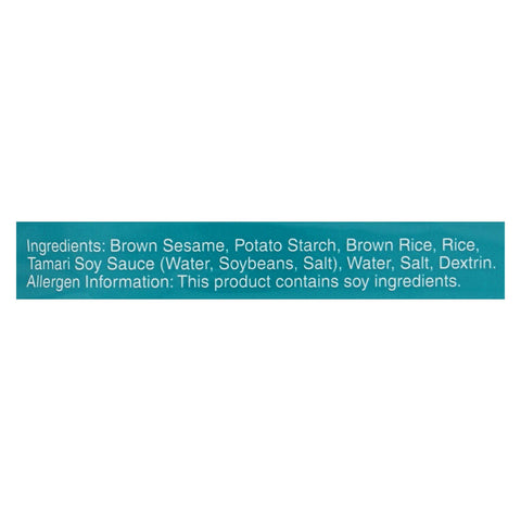 San - J Brown Rice Crackers - Sesame - Case Of 12 - 3.7 Oz.