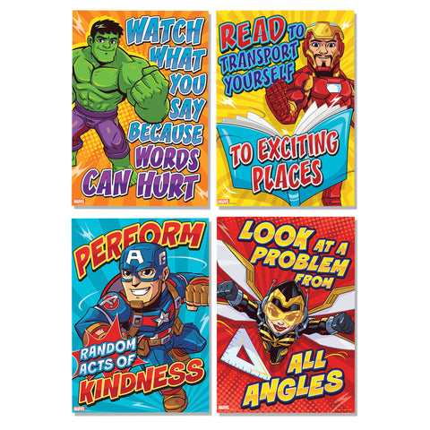 Marvel™ Motivational Poster Set Bulletin Board Set, 10 Posters