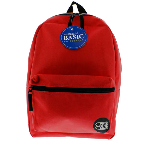 Basic Backpack, 16", Red, Pack of 2