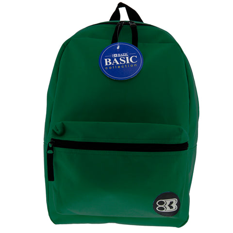 Basic Backpack, 16", Green, Pack of 2