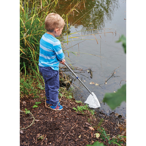 Telescopic Pond Net - Extendable Handle 20" to 40" - Strong, Lightweight Aluminum with Fine, Knotless Mesh