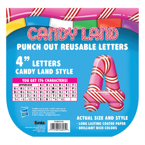 Candy Land™ Peppermint Stripe Deco 4" Letters, 176 Per Pack, 3 Packs