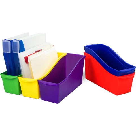 Large Book Bin, Assorted Color, Set of 6