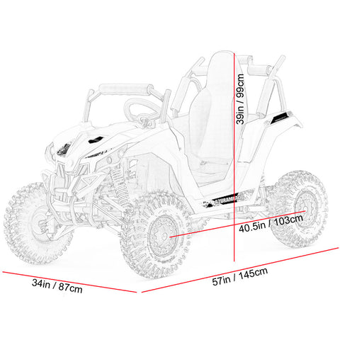 Mototec Raider Kids Utv 48v 1200w Full Suspension Red