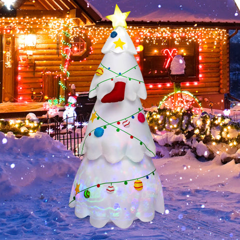 Blow up Christmas Decoration with Colorful Rotating Light and LED Lights