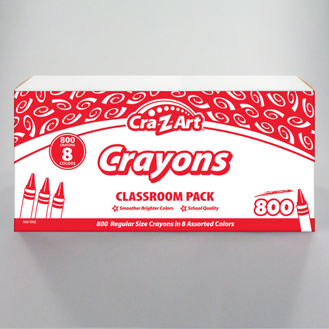 Crayon Classroom Pack, 8 Color, Box of 800