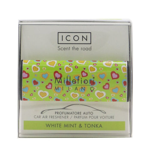 Icon Cuori &amp; Fiori Car Air Freshener - White Mint &amp; Tonka - 1pc