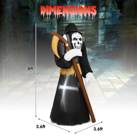 8 Feet Halloween Inflatable Grim Reaper Ghost