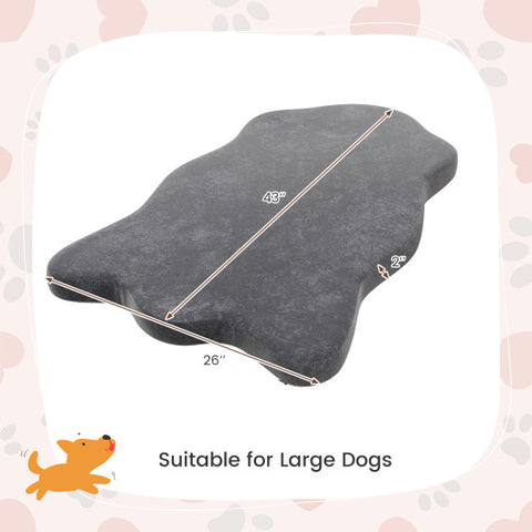 Orthopedic Dog Bed with Memory Foam Support for Large Dogs-Gray