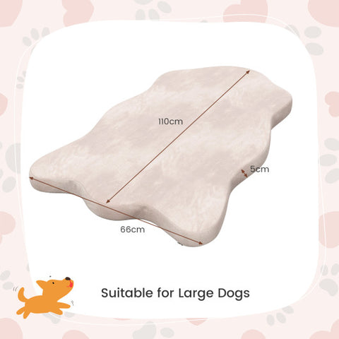 Orthopedic Dog Bed with Memory Foam Support for Large Dogs-Beige