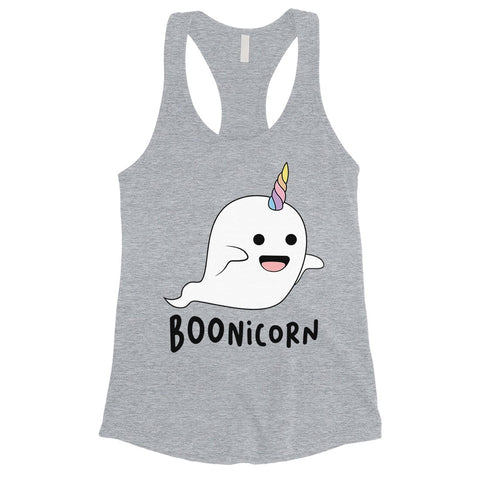 Boonicorn Cute Halloween Costume Funny Ghost Unicorn Womens TankTop