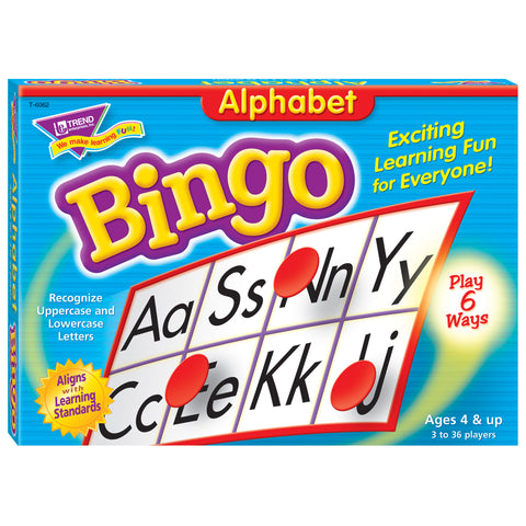 Bingo Game 5-Pack, Colors & Shapes, Alphabet, Rhyming, Numbers, Prefixes & Suffixes