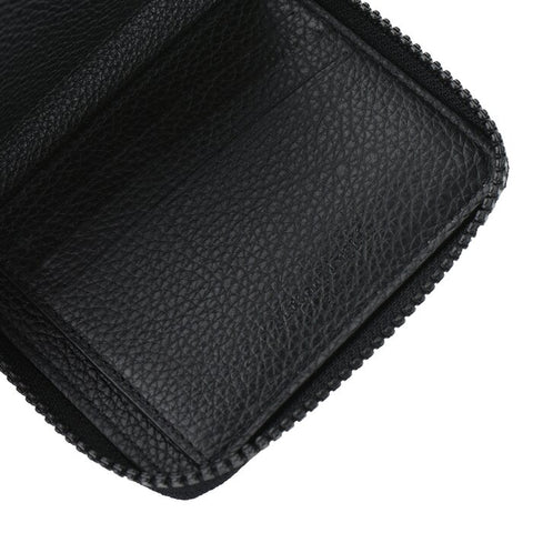 Zip-around Compact Wallet - Black