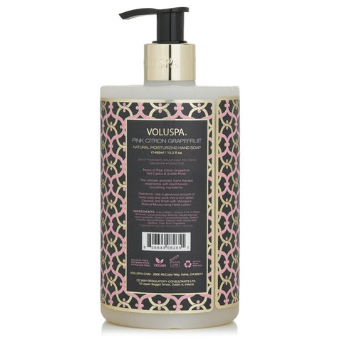 Pink Citron Grapefruit Hand Soap - Ripe Citron Grapefruit, Tart Cassis &amp; Subtle Rose - 450ml/15.2oz