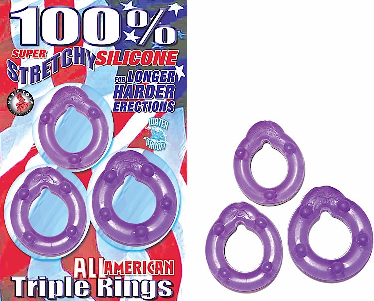 All American Triple Rings - Purple