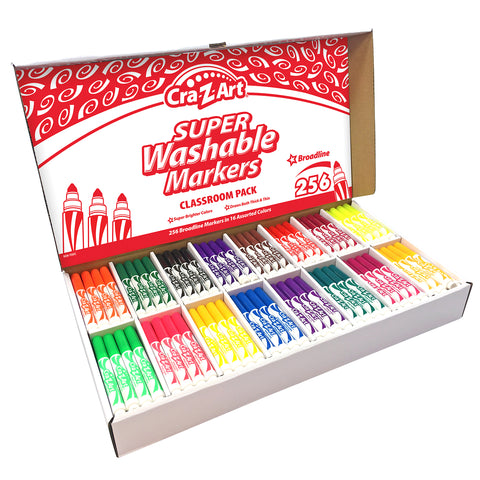 Washable Broad Line Markers Classroom Pack, 256 count