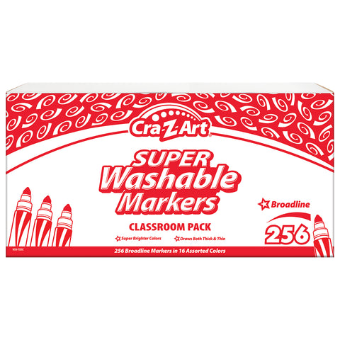 Washable Broad Line Markers Classroom Pack, 256 count