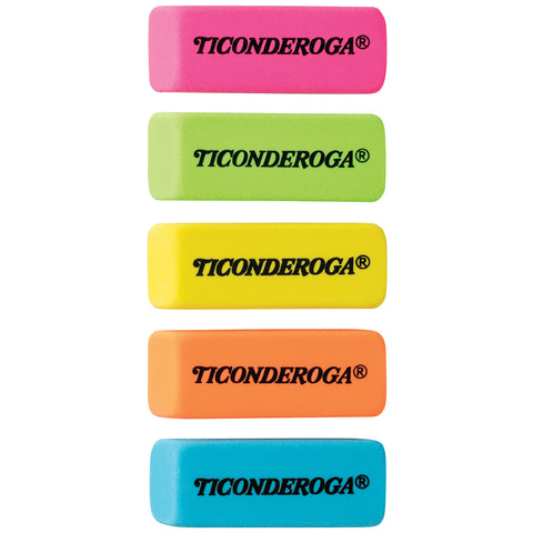 Neon Wedge Eraser, 30 Count