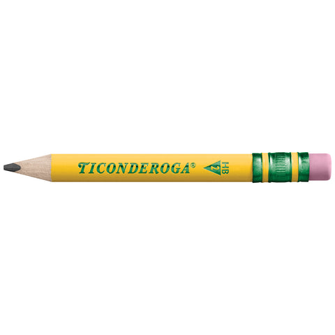 My First® Short Wooden Pencils, Large Triangle Barrel, Sharpened, #2 HB Soft, With Eraser, Yellow, 36 Count