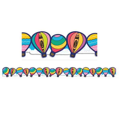 Crayola® Colors of Kindness Hot Air Balloons Extra Wide Die-Cut Deco Trim®, 37 Feet Per Pack, 6 Packs