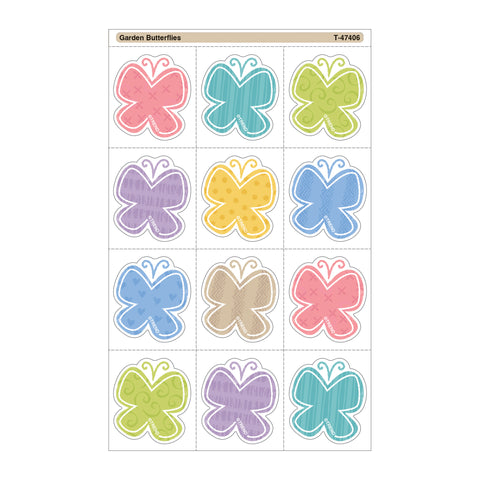 Garden Butterflies Tear & Share Stickers®, 60 Per Pack, 6 Packs