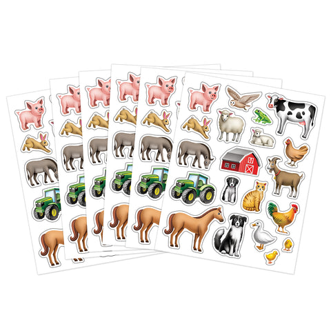 Farm Stickers, 120 Per Pack, 12 Packs