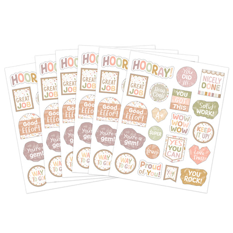 Terrazzo Tones Stickers, 120 Per Pack, 12 Packs