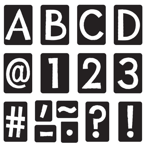 Black 4" Tiles Uppercase Ready Letters®, 150 Pieces Per Pack, 2 Packs