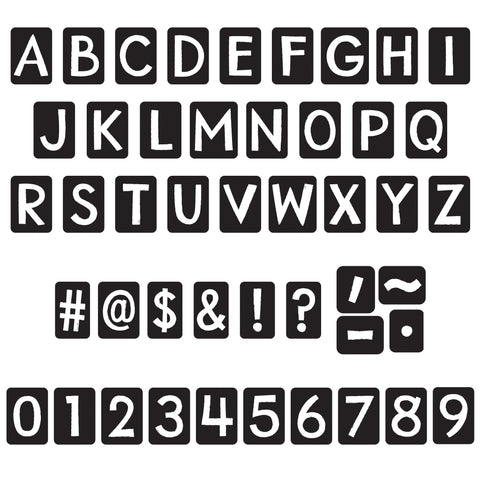 Black 4" Tiles Uppercase Ready Letters®, 150 Pieces Per Pack, 2 Packs