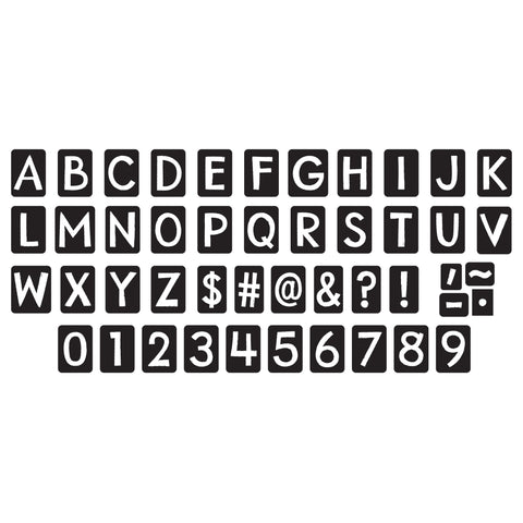 Black 4" Tiles Uppercase Ready Letters®, 150 Pieces Per Pack, 2 Packs