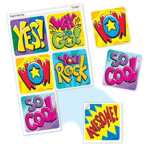 Super Sayings Tear & Share Stickers®, 30 Per Pack, 6 Packs