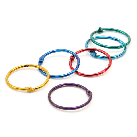 Metallic Book Ring, 1.5" Diameter, Pack of 50