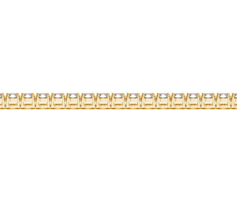 Lab Grown Round Diamond Tennis Bracelet in 14k Yellow Gold (7 cctw F/G  VS2/SI1)